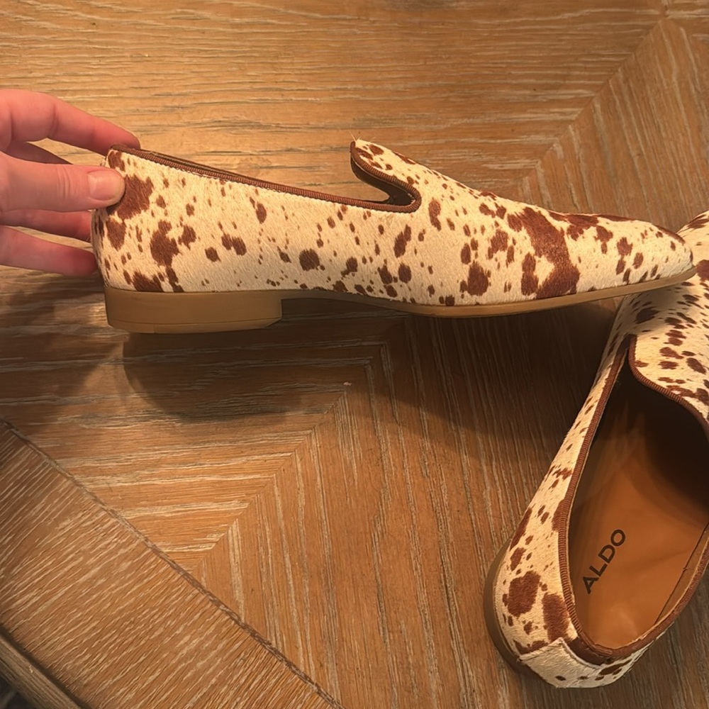 Aldo Cow Print Loafers - Picture 7 of 7